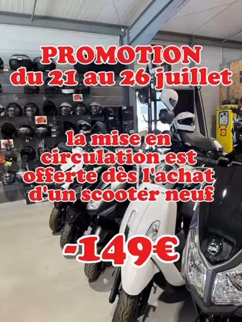 🛵 PROMO DE LA SEMAINE 🛵
Cette semaine et seulement cette semaine nous vous offrons les frais de mise en circulation sur l’ensemble des véhicules neuf disponible en stock 😁 Alors n’hésitez pas à préparer votre rentrée 😃
.
#motoculture2roues44 #nortsurerdre #promotions #scooter